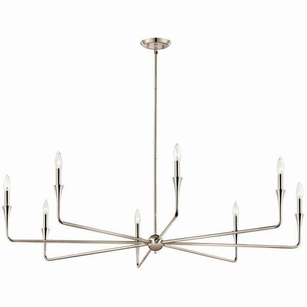 Kichler - 52691PN - Eight Light Chandelier - Alvaro - Polished Nickel