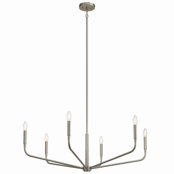 Kichler - 52719NI - Six Light Chandelier - Madden - Brushed Nickel