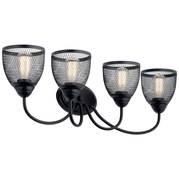 Kichler - 55044BK - Four Light Bath - Voclain - Black