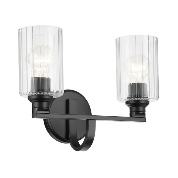 Kichler - 55225BKFLU - Two Light Bath - Gioe - Black