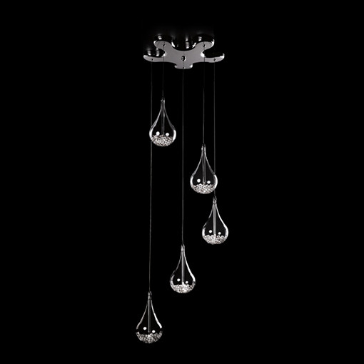 Kuzco Lighting - 439115 - Five Light Pendant - Pendants - Chrome