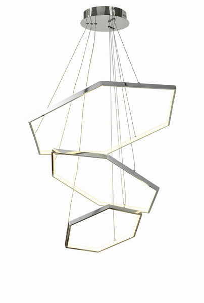 Thumprints - T1038-CH - LED Foyer Chandelier - Senary - Chrome