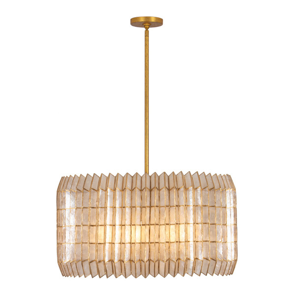 Kalco - 522655OL - Eight Light Chandelier - Fractal - Oxidized Gold Leaf