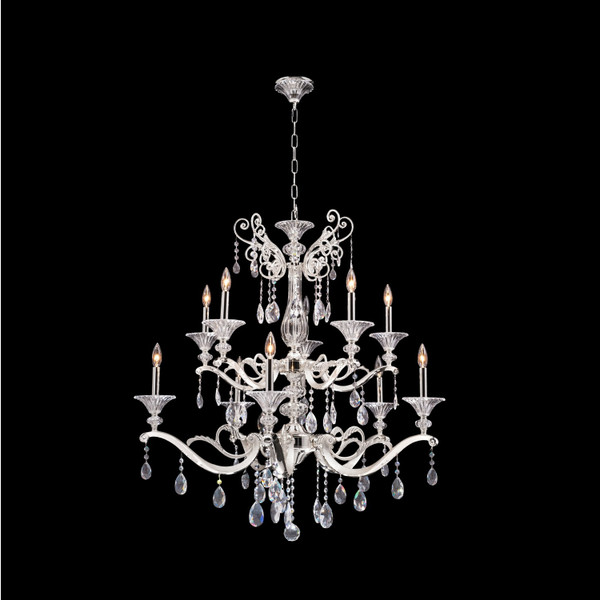 Allegri - 020154-017-SS001 - Ten Light Chandelier - Vasari - Silver