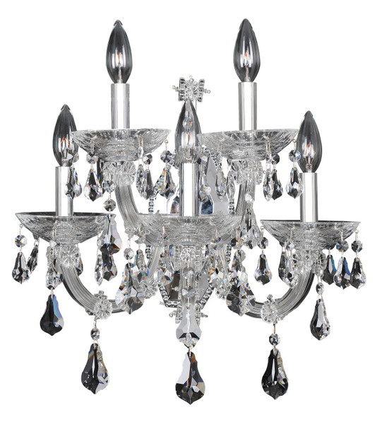 Allegri - 023421-010-FR001 - Five Light Wall Bracket - Brahms - Chrome