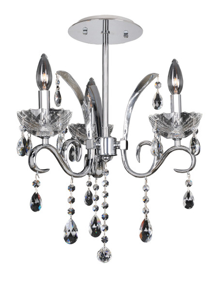 Allegri - 023851-010-FR001 - Three Light Flush Mount - Catalani - Chrome