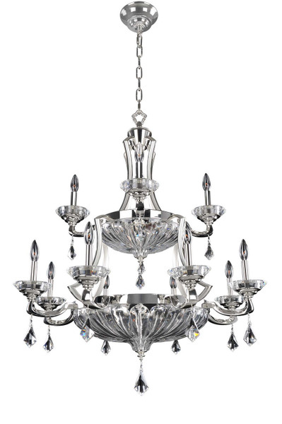 Allegri - 028556-017-FR001 - 12 Light Chandelier - Orecchini - Two Tone Silver