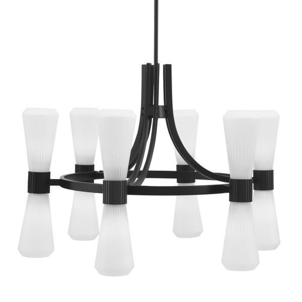 Toltec Lighting - 4806-MB-881 - 12 Light Chandelier - Everleigh - Matte Black