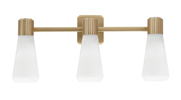 Toltec Lighting - 4823-NAB-881 - Three Light Bath Bar - Everleigh - New Age Brass