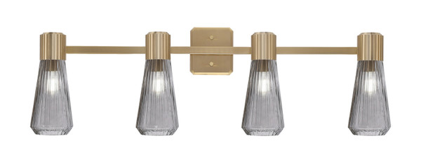 Toltec Lighting - 4824-NAB-882 - Four Light Bath Bar - Everleigh - New Age Brass