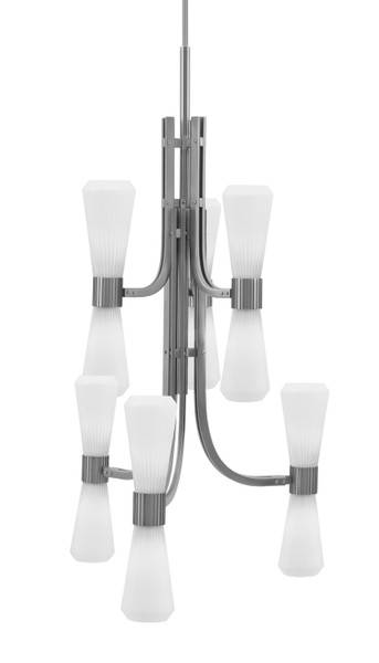 Toltec Lighting - 4846-GP-881 - 12 Light Chandelier - Everleigh - Graphite