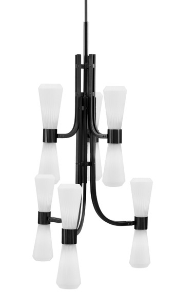 Toltec Lighting - 4846-MB-881 - 12 Light Chandelier - Everleigh - Matte Black