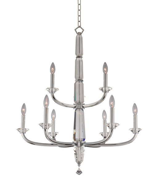 Allegri - 031352-010-FR001 - Nine Light Chandelier - Palermo - Chrome
