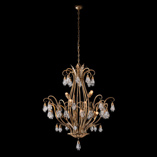 Allegri - 040377-044-FR001 - Eight Light Chandelier - Tulipani - Winter Brass