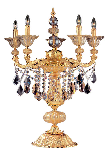 Allegri - 10495-016-FR000 - Five Light Table Lamp - Mendelssohn - Two Tone Gold - 24K