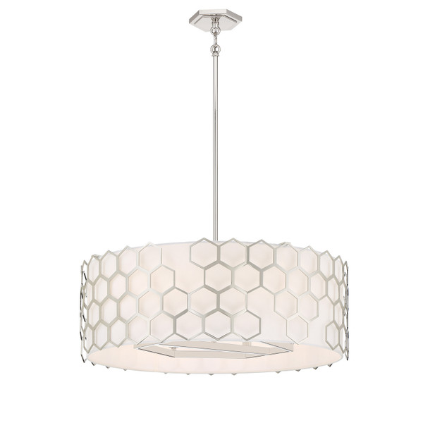 George Kovacs - P1896-613 - Six Light Pendant - Missing Link - Polished Nickel