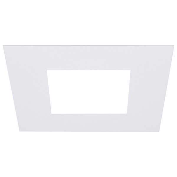Satco - S13550 - 4-Inch Flat Goof Ring for Commercial Downlights - Matte White