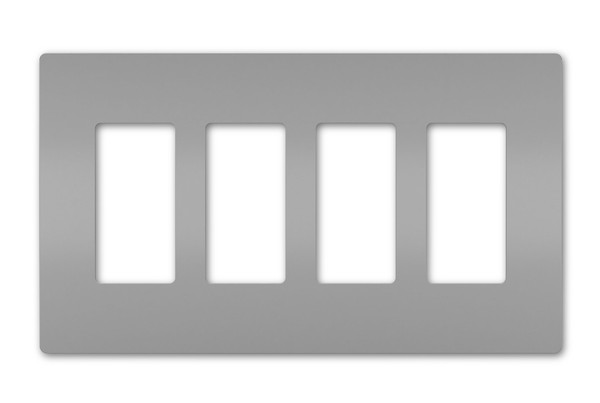 Legrand - RWP264GRY - Four-Gang Screwless Wall Plate - radiant - Gray