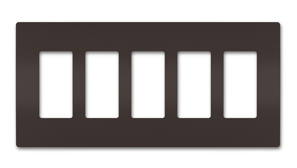 Legrand - RWP265 - Five-Gang Screwless Wall Plate - radiant - Brown