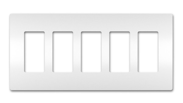 Legrand - RWP265W - Five-Gang Screwless Wall Plate - radiant - White