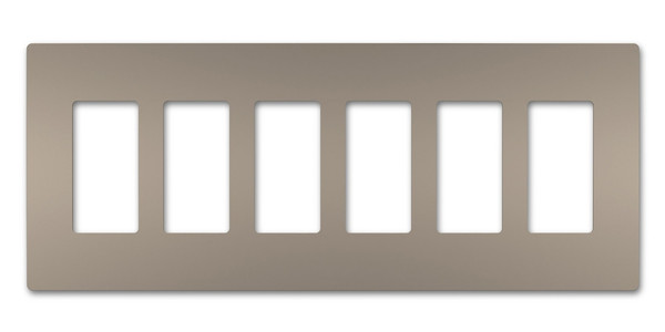 Legrand - RWP266NI - Six-Gang Screwless Wall Plate - radiant - Nickel