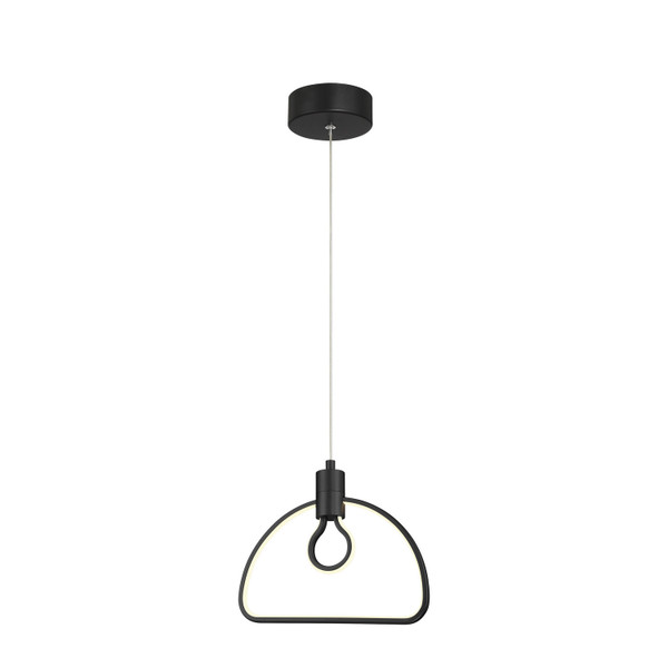 George Kovacs - P1903-66A-L - LED Pendant - Edison's Outline - Coal Black