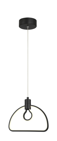 George Kovacs - P1903-66A-L - LED Pendant - Edison's Outline - Coal Black