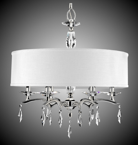 manufacturer_finish:Polished Nickel|manufacturer_glass:Hard Linen Hard Back Fabric Shade|light_source:Incandescent|crystal:G - Precision Clear Glacial Drop Crystal