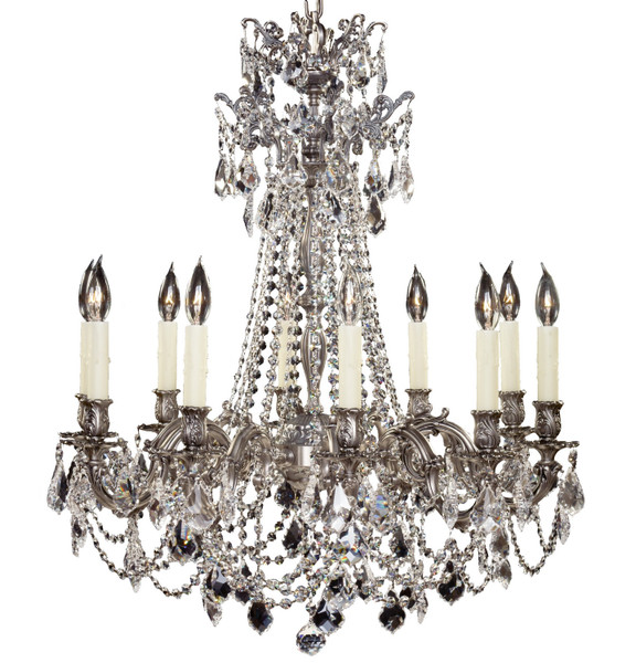 manufacturer_finish:Antique Silver|light_source:Incandescent|crystal:French Pendaloque Precision