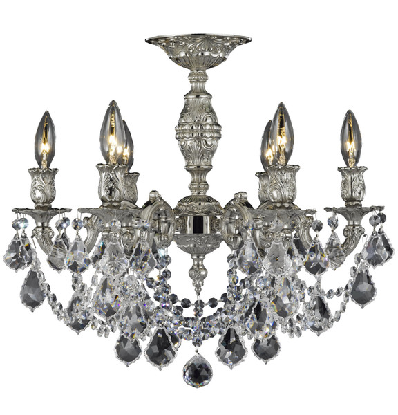 manufacturer_finish:Silver|light_source:Incandescent|crystal:A - Precision Clear French Pendaloque Crystal