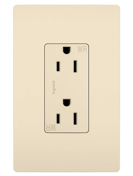 Legrand - 885TRWRLA - Outdoor Outlet - radiant - Light Almond