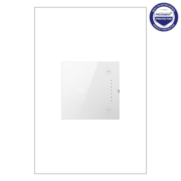 Legrand - ADTH4FBL3PW4 - 0-10V Touch Dimmer with Microban - adorne - White