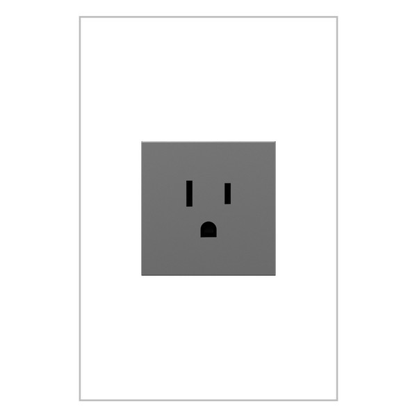 Legrand - ARTR151M10 - 15A Single Tamper-Resistant Outlet - adorne - Magnesium