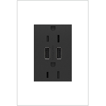 Legrand - ARTRUSB153G4 - Dual-USB Outlet - adorne - Graphite