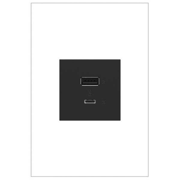 Legrand - ARUSB2AC6G4 - Ultra-Fast USB Type-A/C Outlet Module - adorne - Graphite