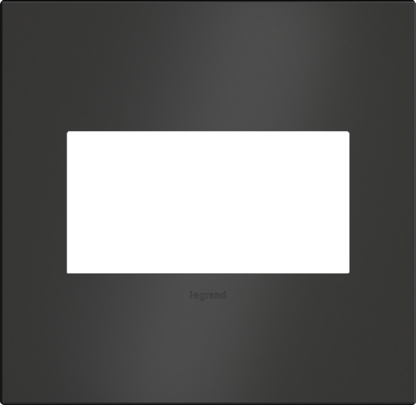Legrand - AWC2GSBL4 - Two-Gang Screwless Wall Plate - adorne - Satin Black
