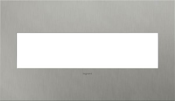 Legrand - AWC4GBS4 - Four-Gang Screwless Wall Plate - adorne - Brushed Stainless Steel
