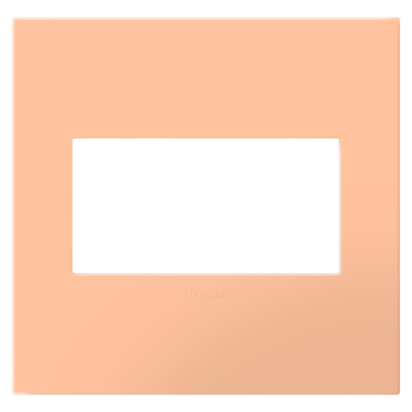 Legrand - AWP2GPY - Two-Gang Screwless Wall Plate with Microban - adorne - Peachy