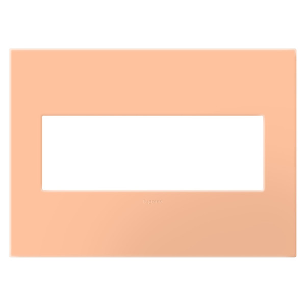 Legrand - AWP3GPY - Three-Gang Screwless Wall Plate with Microban - adorne - Peachy