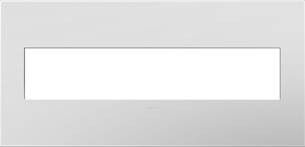 Legrand - AWP5GWHW1 - Five-Gang Screwless Wall Plate with Microban - adorne - Gloss White on White