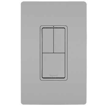 Legrand - RCD113GRY - Two Single-Pole Switches and Single Pole/3-Way Switch - radiant - Gray
