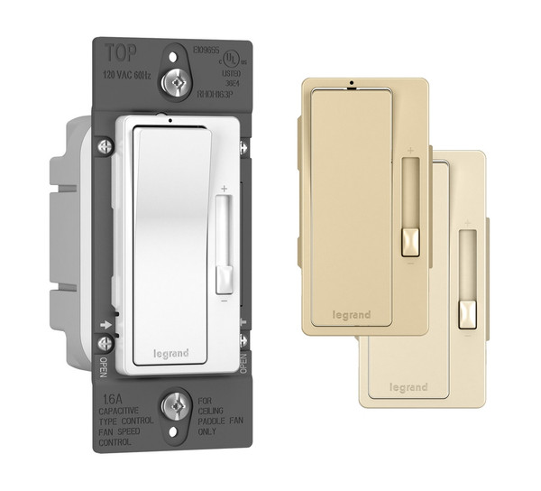 Legrand - RHDH163PTC - Single-Pole/3-Way Fan Speed Control - radiant - Tri Color (WH IV LA)