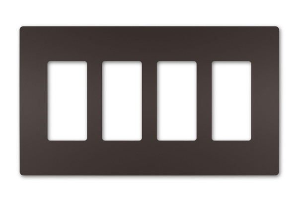 Legrand - RWP264DB - Four-Gang Screwless Wall Plate - radiant - Dark Bronze