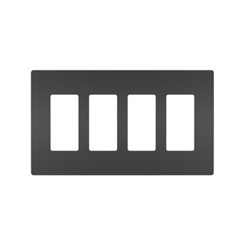 Legrand - RWP264GCC6 - Four-Gang Screwless Wall Plate - radiant - Graphite