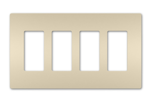 Legrand - RWP264LA - Four-Gang Screwless Wall Plate - radiant - Light Almond