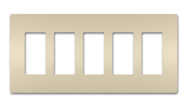 Legrand - RWP265LA - Five-Gang Screwless Wall Plate - radiant - Light Almond