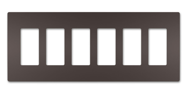 Legrand - RWP266DB - Six-Gang Screwless Wall Plate - radiant - Dark Bronze