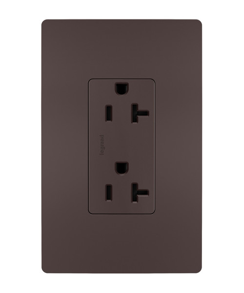 Legrand - TR26352RDBCC6 - Spec Grade 20A Tamper-Resistant Receptacle - radiant - Dark Bronze