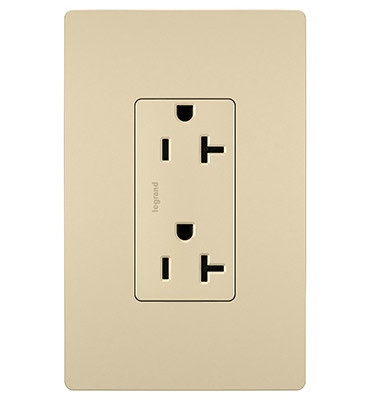 Legrand - TR26352RI - Spec Grade 20A Tamper-Resistant Receptacle - radiant - Ivory