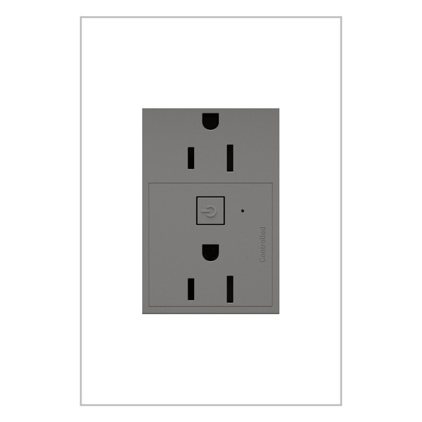 Legrand - WNAR153M1 - 15A Smart Outlet with Netatmo Plus-Size - adorne - Magnesium